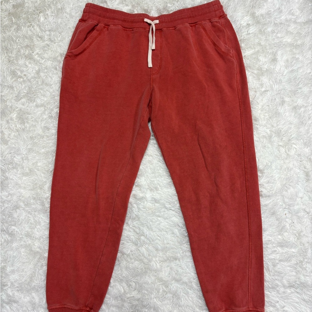 Marine Layer Garment Dyed Fleece Jogger Sweatpants in Tandori Spice - Picture 3 of 6